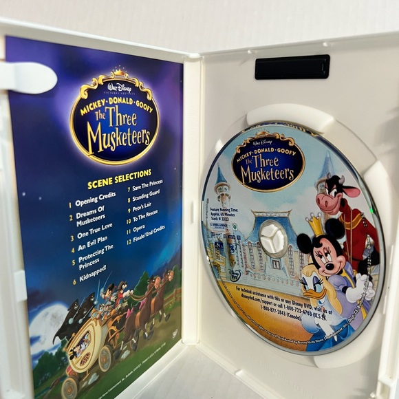 Walt Disney Mickey,Donald,Goofy Three Musketeers DVD - Picture 3 of 3
